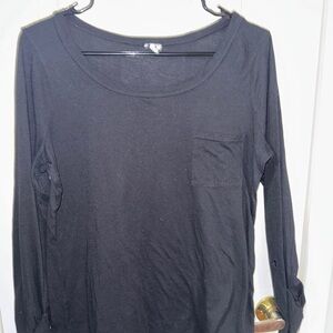 Splendid Black Long Sleeve Tee